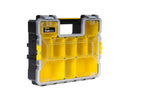 STANLEY FATMAX Profi Werkzeug-Organizer (45 x 12 x 36 cm, tiefe Fächer, mit transparentem, schlagfestem Deckel, integriertem Griff & Metallschließen, 10 herausnehmbare Boxen) 1-97-518