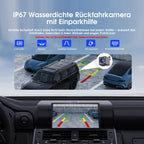 Avylet 9 Zoll Wireless Carplay Display für Apple Carplay & Android Auto, Tragbarers Carplay Autoradio mit Magnetischer Halterung, OTA-Updates, IP67 Rückfahrkamera, GPS Navigation, Bluetooth 5.0