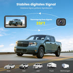 Foxpark Rückfahrkamera Kabellos Auto: 4,8" 1080P Rückfahrkamera Funk Unterstützung 2 Kameras, Rückfahrkamera Nachrüsten mit Stabiles Signal, IP69K Wasserdicht, 6 Parkhilfslinien für AUTO LKW Wohnmobil