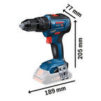 Bosch Professional 18V System Akku Schlagbohrschrauber GSB 18V-55 (max. Drehmoment 55 Nm, inkl. 2x 4.0Ah Akku, Schnellladegerät GAL 18V-40, L-BOXX)