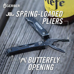 Gerber Multifunktionswerkzeug mit 12 Funktionen, Dime Pocket Multi-tool, Schwarz, 1014030
