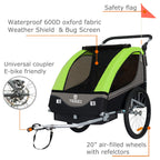 Tiggo S2 Kinderanhänger mit Federung Jogger 2 in 1 Kinder Buggy fahrradanhänger Anhänger 360° Drehbar