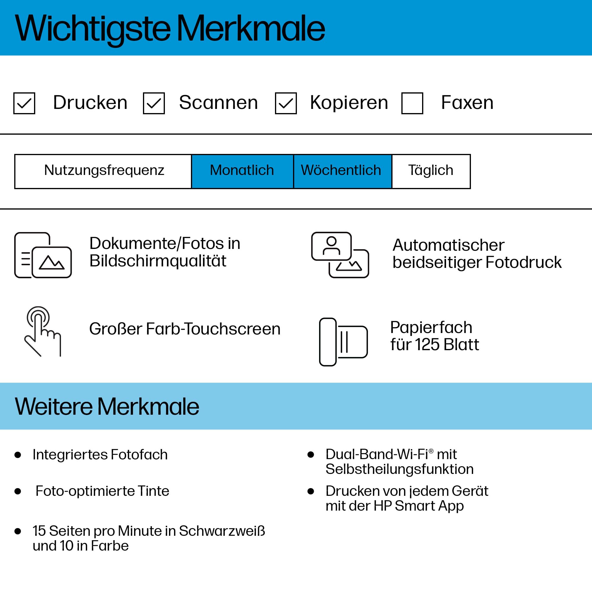 HP Envy Inspire 7220e Multifunktionsdrucker, Tintenstrahldrucker, 6 Monate gratis drucken Instant Ink inklusive, Drucken, Scannen, Kopieren, Fotodruck, DIN A4, WLAN, Airprint