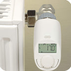 eqiva 5er Set Elektronik-Heizkörperthermostat Model N mit Boost-Funktion und leisem Kompaktgetriebe