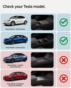 Spigen Tesla Model Y (~2024) Model 3 (2021-2023) Mittelkonsole Organizer Armlehnenablage Zubehör für Tesla Model Y (~2024) und Model 3 2021-2023 mit Smooth Slide Technology - Carbon Edition