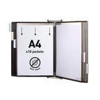 414507 Wandsichttafel Set A4, 10 Sichttafeln, schwarz