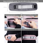 Bebamour Babytrage für Neugeborene bis Kleinkinder, Hüftsitz, 0-36 Monate, Kopfhaube, 3 Stück Zahnungspads, Taillenverlängerung, Grau