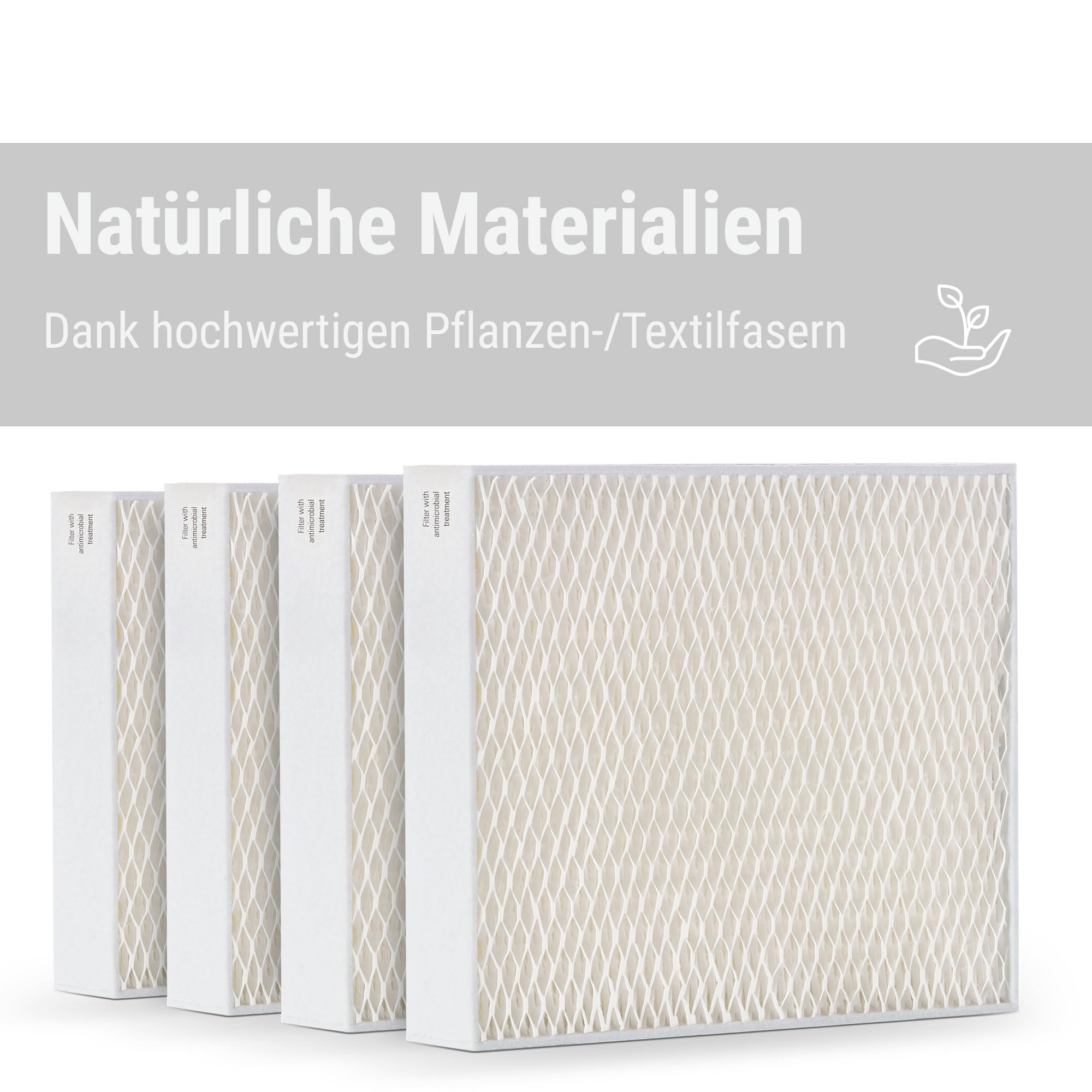 Stadler Form Luftbefeuchter-Filter, effizient und hygienisch, antibakteriell behandelt, passend zur Oskar- und Karl-Familie, Set mit 4 Stück