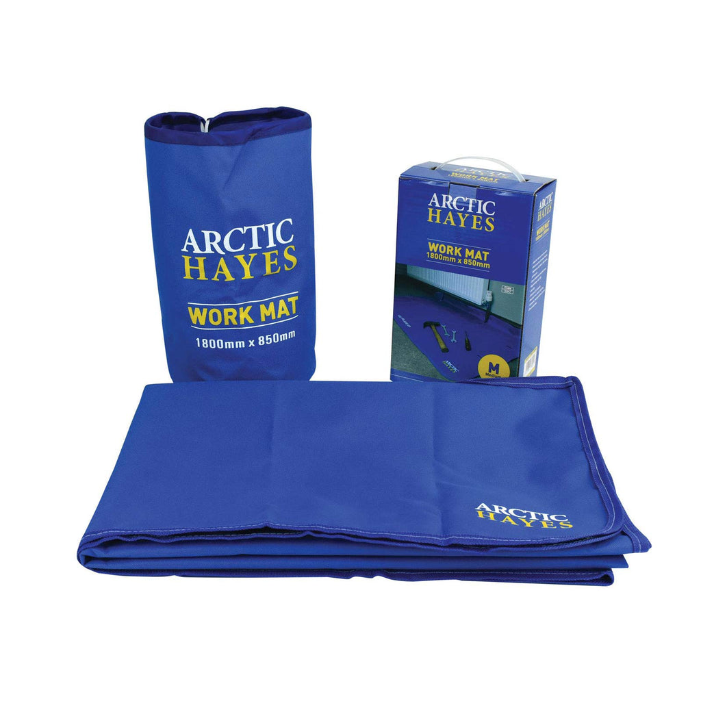Arctic Hayes WM1 Klempnerarbeitsmatte, rutschfest, wasserdicht und chemikalienbeständig, Bodenschutzmatte (1.200 x 750 mm), geeignet für Innen- und Außenbereich, Blau