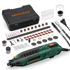 DEPSTECH Multifunktionswerkzeug 200W, Rotationswerkzeug Set mit 128 Zubehörteilen, 6 Variable Drehzahl 10.000-40.000 U/min zum Schneiden, Schleifen, Gravieren, Polieren, Schärfen, Reinigen, Schnitzen