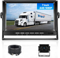 Hikity AHD Rückfahrkamera Kit mit 7 Zoll Rear View Monitor, 12-24V Kabel Rückfahrkameras Set mit P68 Wasserdichter IR Nachtsich Auto Rückfahrkamera 4Pin 15M für Kfz, SUV, Van, Campingbus, Anhänger