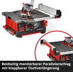 Einhell Professional Tischkreissäge mit Schiebetisch TP-CC 10 T (2000 W, 85 mm Schnitthöhe, Ø 254 mm Sägeblatt, Schiebeschlitten, Tischverbreiterung, Winkelanschlag)