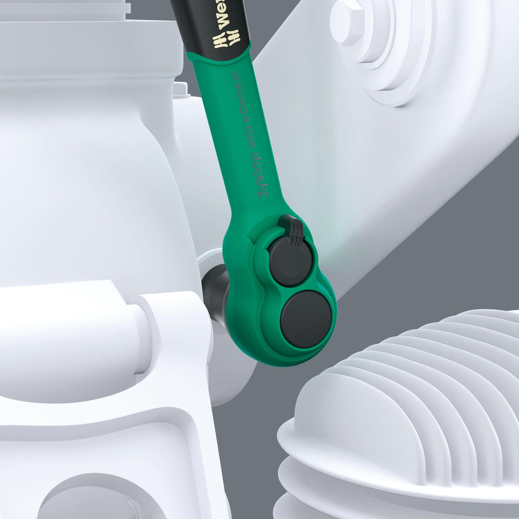 Wera 05005530001 8100 SB 12 Zyklop Comfort Knarrensatz, Umschalthebel, 3/8"-Antrieb, metrisch, 16-teilig