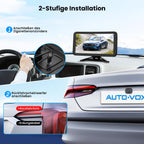 AUTO-VOX W12 Rückfahrkamera Kabellos Auto: 5" LCD 1080P Rückfahrkamera Funk unterstützt 2 Kameras, Rückfahrkameras Nachrüsten mit Stabilem Signal, IP69K Wasserdichter,Nachtsicht für AUTO LKW Wohnmobil