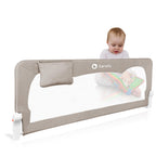 Lionelo Hanna Bettgitter Rausfallschutz 150 cm x 66 cm, zusammenklappbar um 180 Grad, luftiges Netz, einfache Montage, Standsafe-Blockade, SecureBelt, stabile Konstruktion