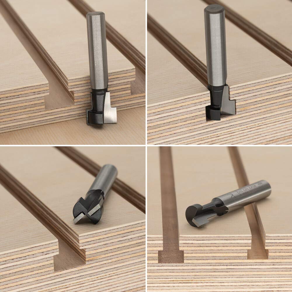 ENT 17738 T-Nutfräser M8 HW, Schaft (S) 8 mm, Durchmesser (D1) 13,5 mm, D2 8,6 mm, NL1 7,0 mm, NL2 7,0 mm, Z2
