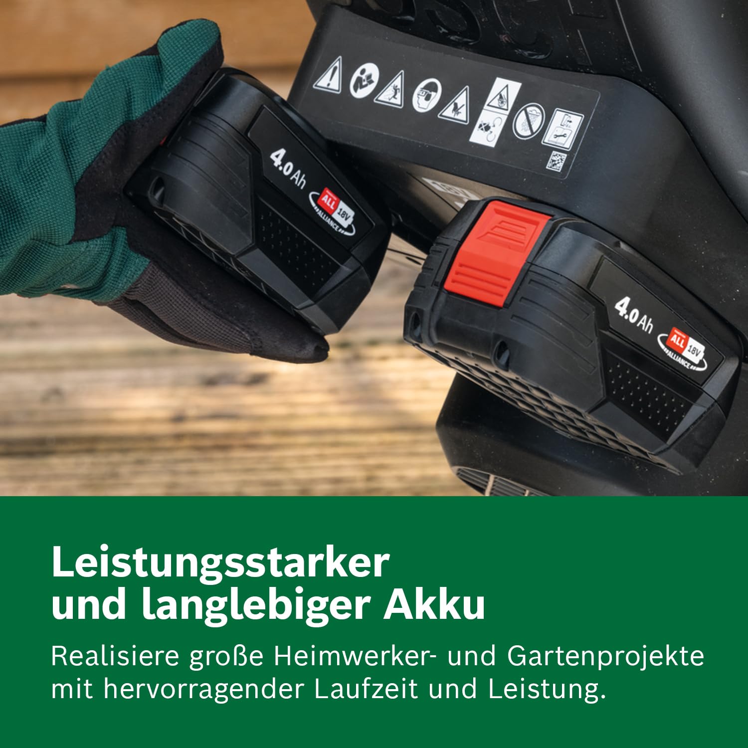 Bosch Akku und Schnellladegerät Starter Set 18V (1x 4,0Ah Li-Ionen-Akku; 1x Schnellladegerät; Power for All 18V Alliance)