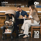 Kinderkraft LOOM Kompakter und leichter Buggy, automatisches Zusammenklappen, große pannensichere Räder, verstellbare Rückenlehne, ab Geburt bis 22 kg, Grün