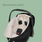 Maxi-Cosi kuschelig weicher 2-in-1 Fußsack, geeignet für alle Maxi-Cosi Kinderwagen, auch als Sitzpolster verwendbar, Twillic Black