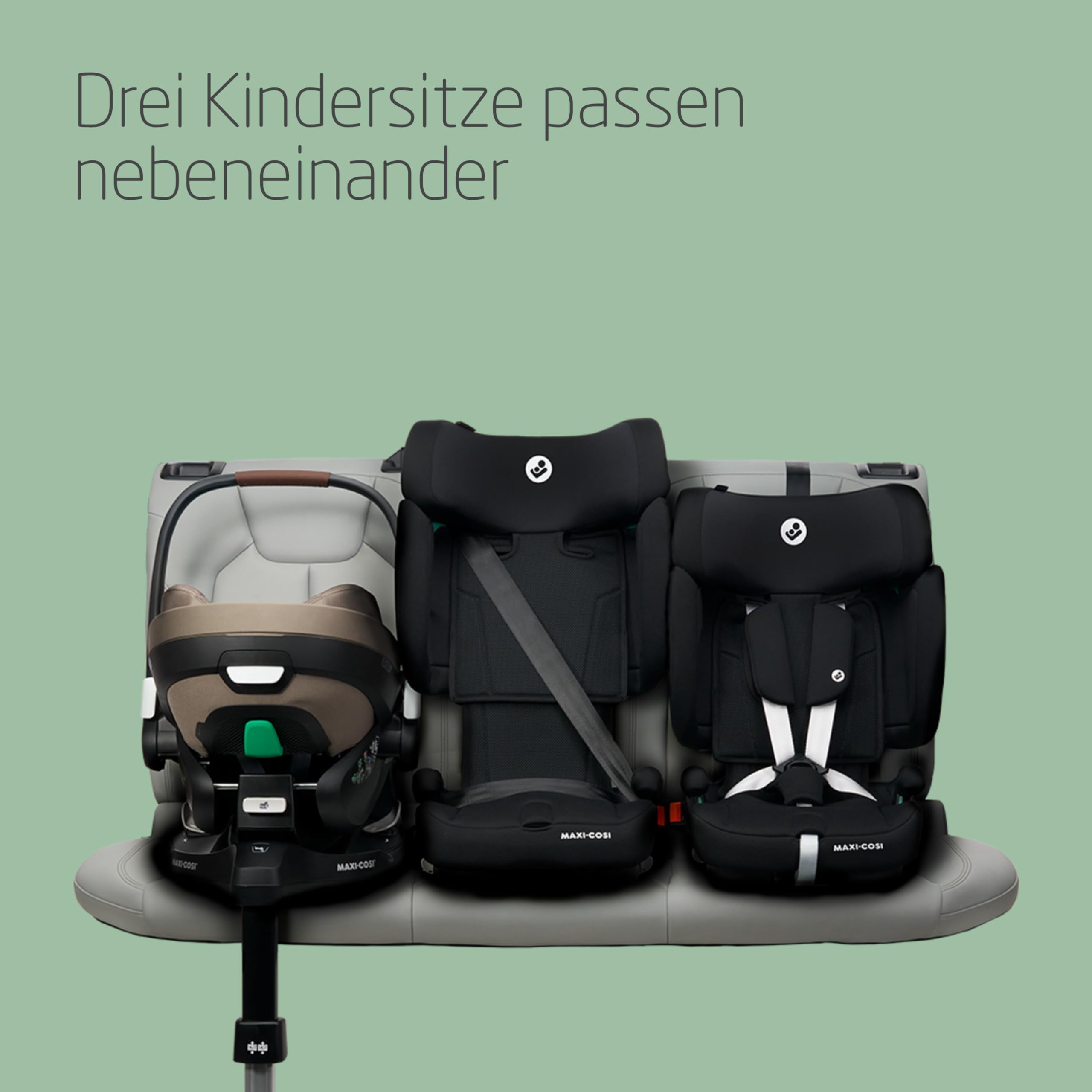 Maxi-Cosi Nomad XL Plus, Mitwachsender Kindersitz 9-36kg, 15 Monate - 12 Jahre, 76-150cm, Klappbarer Kinderautositz, Ultrakompakt & Leicht, G-CELL Seitenaufprallschutz, Reisetasche, Authentic Black