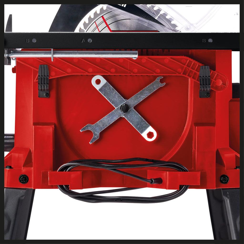 Einhell Tischkreissäge TC-TS 2225 U (2200 W, 80 mm Schnitthöhe, Ø 254 mm Sägeblatt, Tischverbreiterung, Winkelanschlag, Parallelanschlag, Schiebestock, Untergestell)