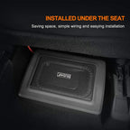 ISUDAR 9 Zoll schlanker Max 600W Subwoofer Aktiv Powered Untersitz-Auto Audio Subwoofer eingebautem Verstärker für Auto/LKW mit Fernbedienung niedrigen und hohen Eingangspegeln, Schwarz