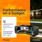 PIONEER TS-WX400DA Class-D Aktivsubwoofer mit digitaler Bassregelung für tiefedynamische Bässe (250 W), 2 frei wählbare Bassmodi, schwarz, 300 x 100 x 200 mm