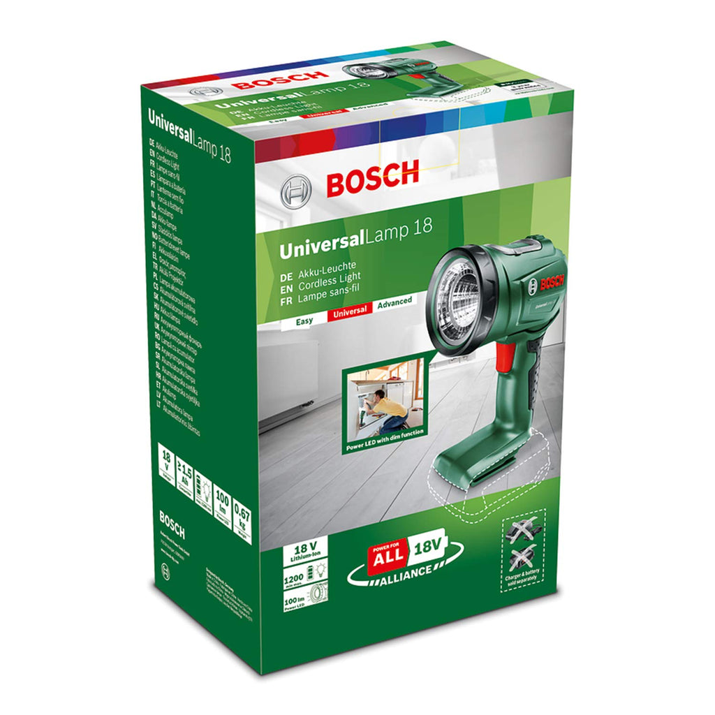 Bosch Akku Lampe UniversalLamp 18 (ohne Akku, 18 Volt System, im Karton)