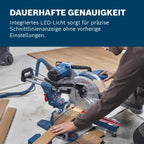 Bosch Professional kabelgebundene Kapp- und Gehrungssäge GCM 340-305 D (inkl. Lineal, Klemme, Staubbeutel, Werkstückauflage, Sägeblatt, Schlüssel)