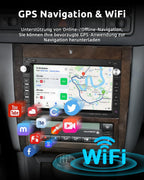 ESSGOO Drahtloses Carplay und Android 2+64G Android 14 Auto Autoradio Für VW VW Polo MK3/4 9N Golf 4 Passat B5 T5 Seat Skoda, 7 Zoll Touchscreen mit Bluetooth FM RDS GPS WiFi