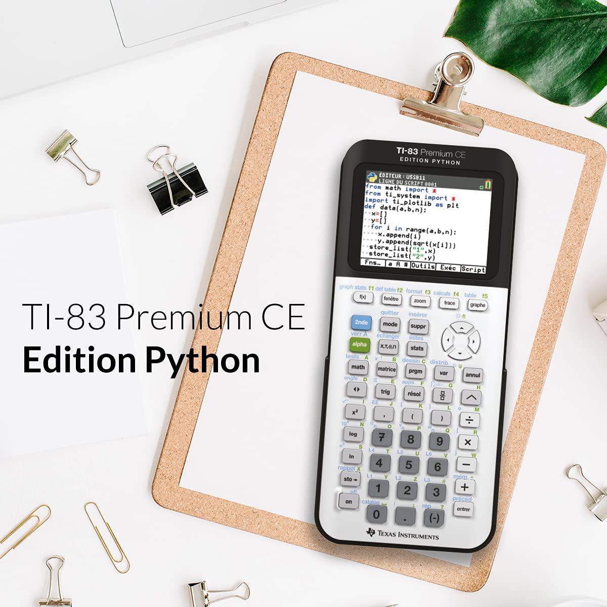 Texas Instruments TI-83 PREMIUM CE EDITION PYTHON Grafikrechner (nur mit französischer Anleitung und Sprache)