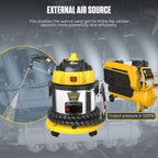 AUTOOL HTS558 Strahlgeräte Nussschalen Strahlgerät, Automotor-Einlassventil-Reinigungsmaschine 220V Walnuss-Sand-Motor-Kohlenstoff-Reiniger (Europäischer Standard)