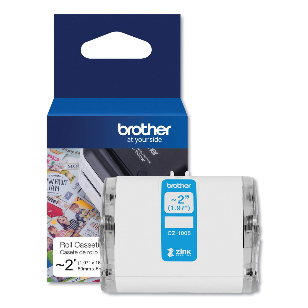 Brother CZ-1005 Farbetikettenrolle, 50 mm breit, 5 m lang für Etikettendrucker VC-500W