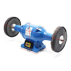 Wiltec Poliermaschine 750W mit 2 Polierscheiben Ø 200mm, 2950 U/min, Doppelschleifer mit robustem Gehäuse aus Guss und Standfuß