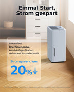 Woleix Luftentfeuchter elektrisch 50L, Entfeuchter elektrisch für Keller, Raumentfeuchter elektrisch 43dB für Räume bis zu 320m³/125m², mit Timer, Filter und 1M Ablaufschlauch, 10 J. Gar.