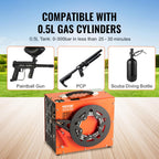 VEVOR Tragbarer PCP Kompressor 300bar 350 W Tauchkompressor, 0,5 L Hochdruck Luftkompressor, 8 mm Mobiler Mehrzweckkompressor, 2700 U/min Flüsterkompressor Auto-Stopp, Atemluftkompressor 220 V AC