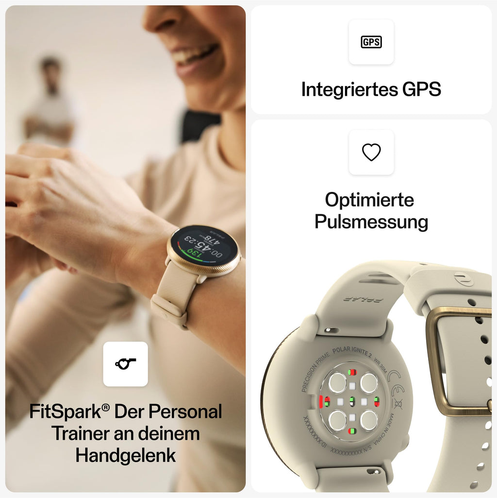 Polar Ignite 2 - GPS Sport-Smartwatch für Damen und Herren - Pulsuhr - Fitness Tracker - Uhr mit Schrittzähler, personalisierten Trainingsanleitungen, Erholungs- und Schlaftracking, Musiksteuerung