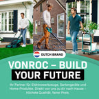 VONROC Transportwagen klappbar 150kg - Plattformwagen als Transporthilfe - Rollwagen mit Griff