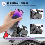 GEJIN Handyhalterung Fahrrad, 360° Smartphone Handyhalterung Motorrad，e Scooter Handyhalterung ebike Roller Halter Lenker Fahrrad Handyhalter, für 4.5-7.0 Zoll iPhone & Android Smartphones