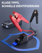 TREKURE 4000A Starthilfe Powerbank für Pkw (Bis Zu 9,0L Benzin Oder 8,5L Diesel) Kompakt Auto Starthilfe Powerbank mit LED Taschenlampe