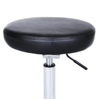 SONGMICS Drehhocker auf Rollen, höhenverstellbarer Rollhocker, 46-58 cm, mit Kunstleder bezogener Sitz, Arbeitshocker für Kosmetikstudios, Friseursalons, Büros, Praxen, schwarz LJB61B