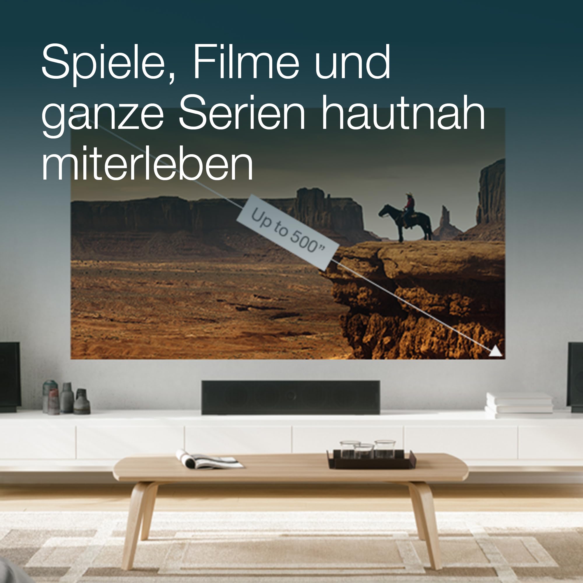 Epson EH-TW7100 4K PRO-UHD-Projektor, 3.000 Lumen, bis zu 500-Zoll Bilddiagonale (12,7 m)