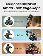2025 Upgraded Handyhalterung Fahrrad Lenker, Universal Handyhalterung Motorrad [Doppelt Vibrationsgedämpft ] -360°drehbar Handyhalter für iPhone 17 16 15 Pro/Samsung S24 Ultra(4,7-7,2''Smartphone )