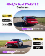 VANTRUE S1 PRO MAX 4K + 2.5K STARVIS 2 Dashcam Auto Vorne Hinten, 5G WLAN PlatePix AI Dash Cam GPS 360° HDR Puffer Parküberwachung Auto Kamera, LTE Optional, Sprachbefehl, Privatsphäremodi, 1TB Max