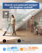 Tineco Floor ONE S7 Steam Schnurloser Dampfreiniger, Dampfmop für Verschmutzungen auf Hartböden mit Digitalanzeige, Selbstreinigung, Kantenreinigung, Vorwärtsantrieb, sicher für Kinder und Haustiere