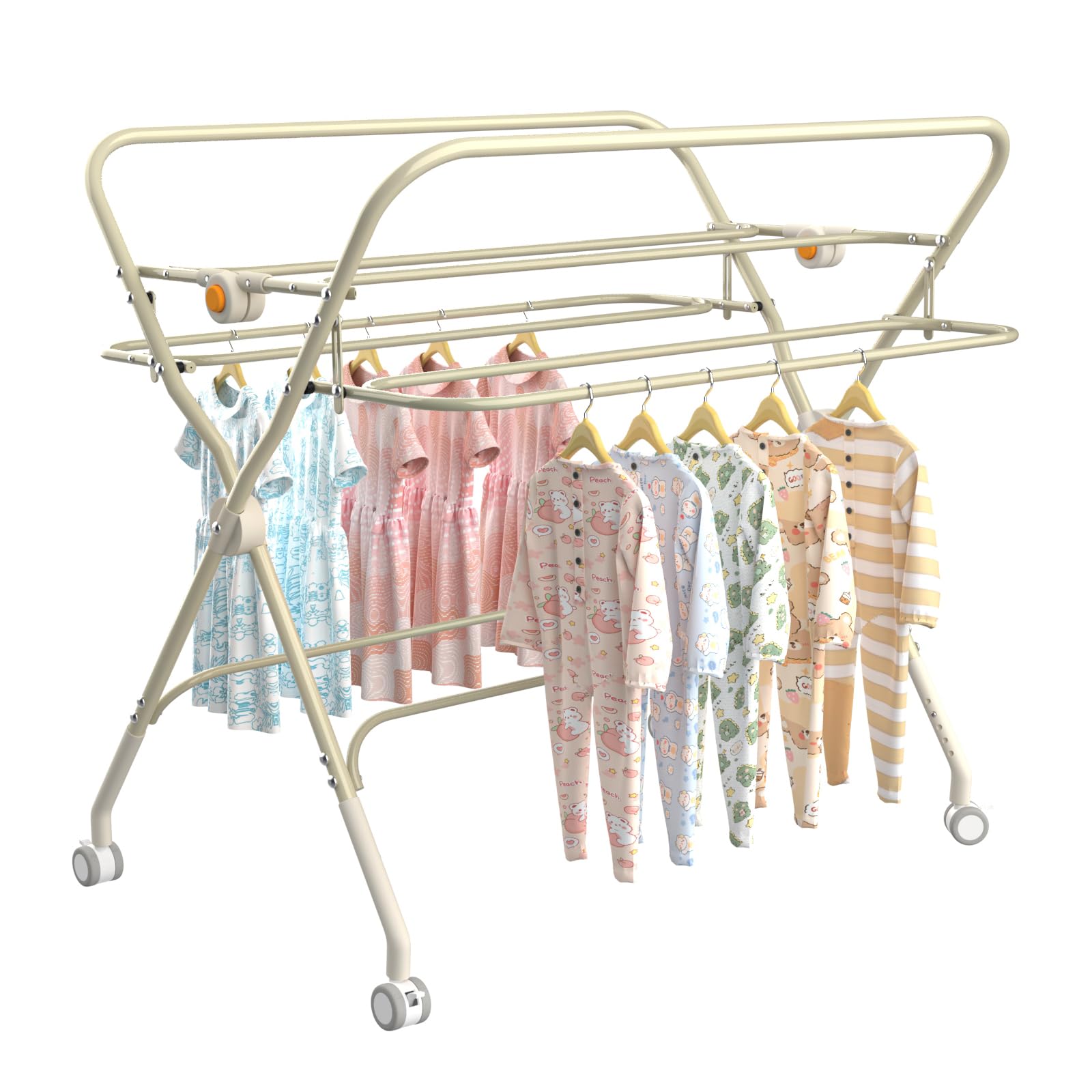 Wickelstation mit Seitenkorb, höhenverstellbarer tragbarer Wickeltisch mit feststellbaren Rädern, multifunktionaler Aufbewahrungs-Organizer fürs Kinderzimmer,75 x 68 x 83–91 cm (A) (Grau)