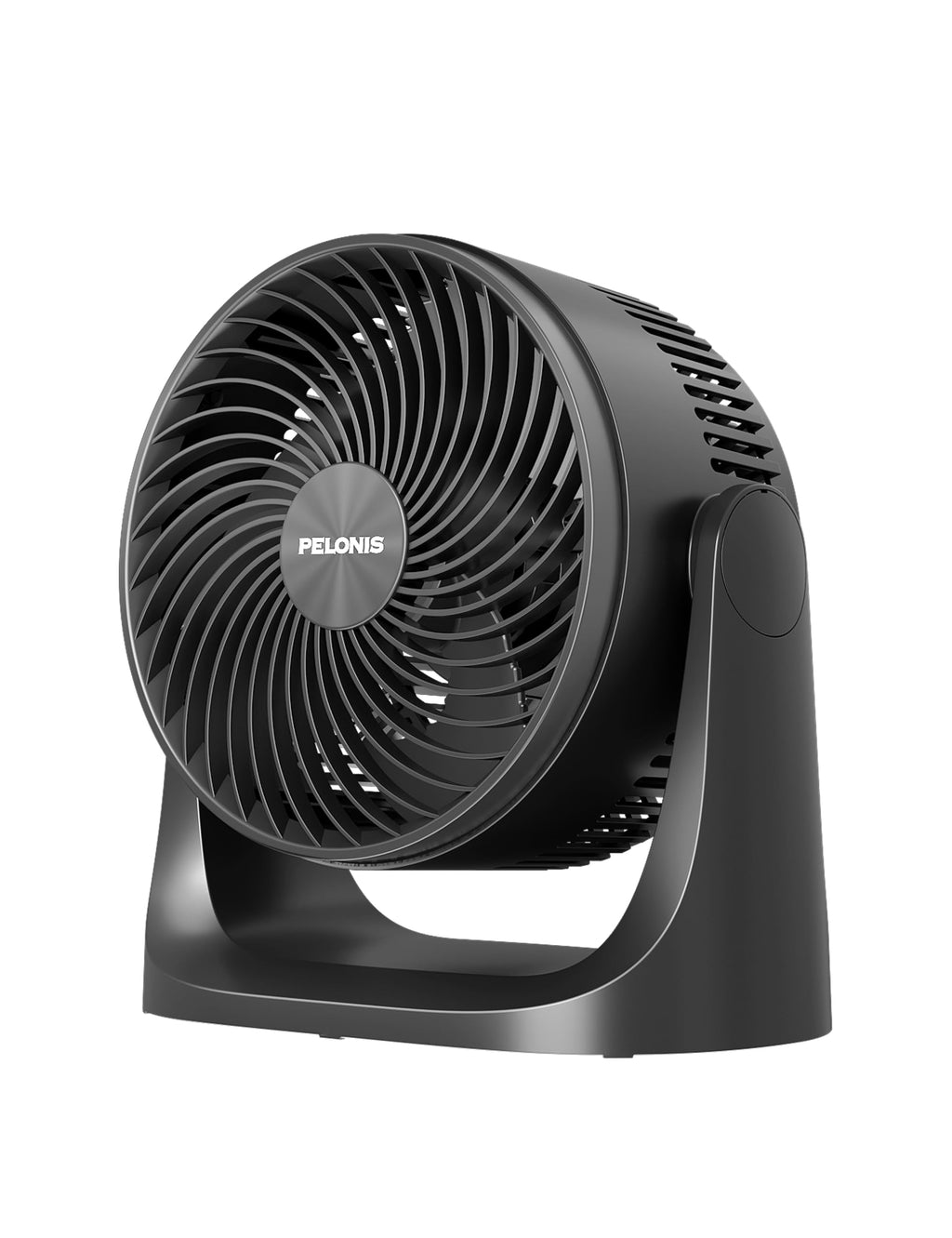 PELONIS 3 stufiger Luftzirkulationsventilator 18 cm Kompakt Tischventilator mit 100° Neigung, Leiser Betrieb für Schlafzimmer & Büro Energieeffizienter Schwarz Ventilator