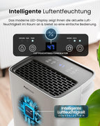 ProBreeze Luftentfeuchter 12L in 24h Entfeuchtungsleistung - Dehumidifier - Luftentfeuchter elektrisch mit 2L Wassertank, Wäschetrockner, automatischem Feuchtigkeitssensor, Timer - Gegen Schimmel