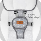 MoMi KENANI Babywippe für Kinder bis 9 kg, klappbar, mit Fernbedienung & Bluetooth zum Verbinden mit Smartphone, Batterie- oder Stromanschluss, mit 5-Punkt-Sicherheitsgurt, Sonnenschutz, Insektennetz