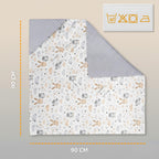 Einschlagdecke Babyschale Baby Decke 90x90 cm - Fußsack Blanket für Kinderwagen und Autositz Ganzjahres für Neugeborenen und Kleinkinder Einschlagsdecken für 3 und 5 Punkt Gurt Minky Oeko-Tex